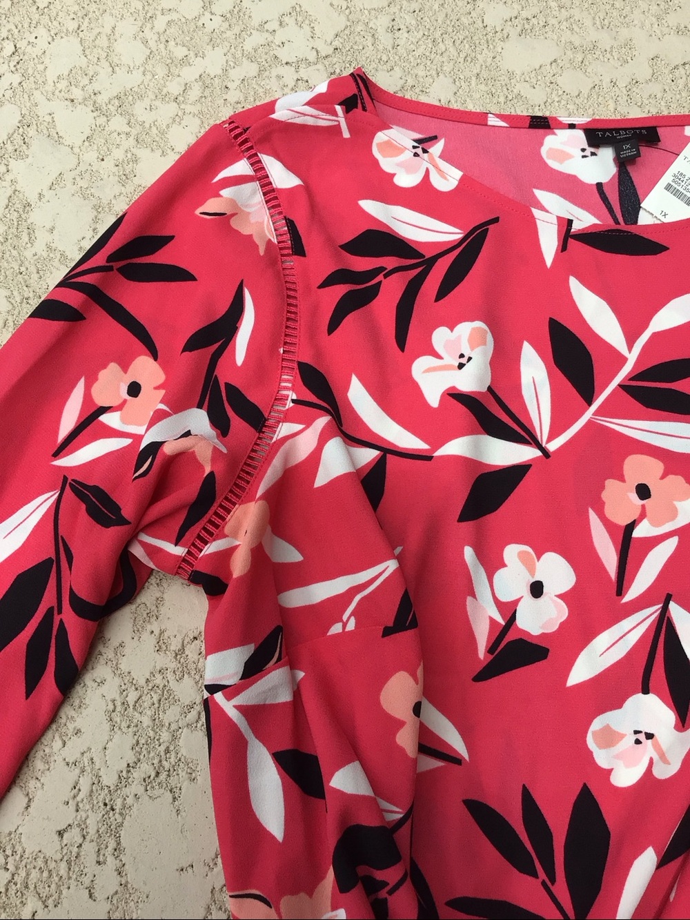 NWT Talbots floral print bell sleeve blouse - Picture 5 of 6